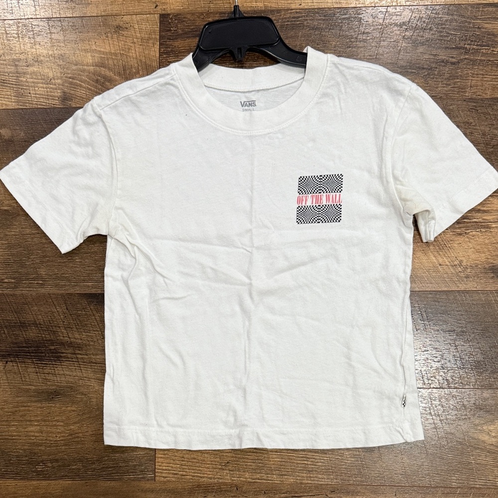 Vans Off The Wall White Tee with Graphic Pocket
